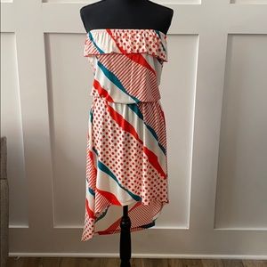 Strapless Hi-Lo Dress